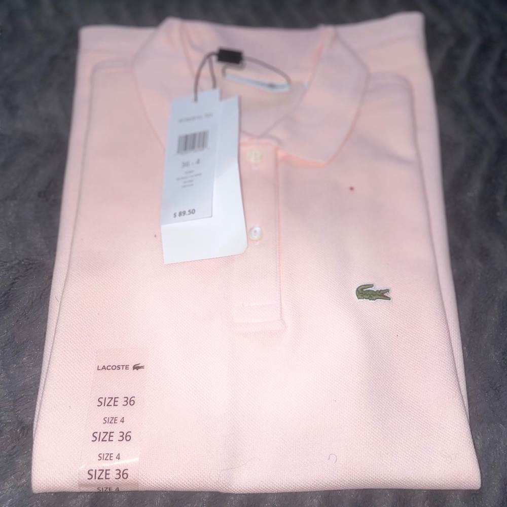 Women’s Light Pink Lacoste Polo Shirt